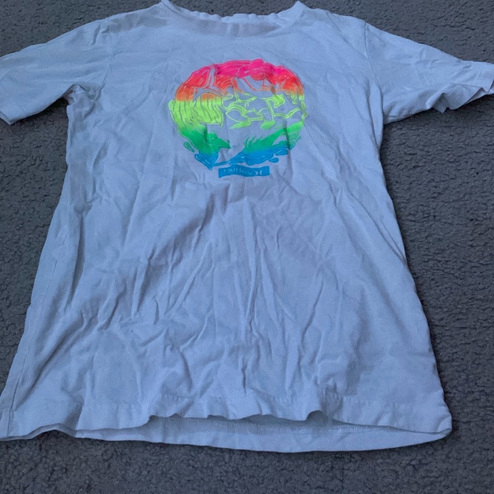 This is a white Hurley T-shirt